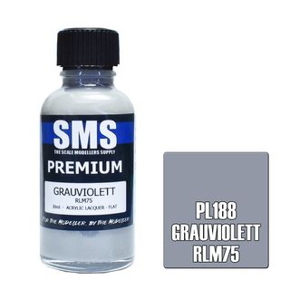 AIR BRUSH PAINT 30ML PREMIUM GRAUVIOLETT RLM75  ACRYLIC LACQUER SCALE MODELLERS SUPPLY