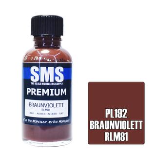 AIR BRUSH PAINT 30ML PREMIUM BRAUNVIOLETT RLM81  ACRYLIC LACQUER SCALE MODELLERS SUPPLY