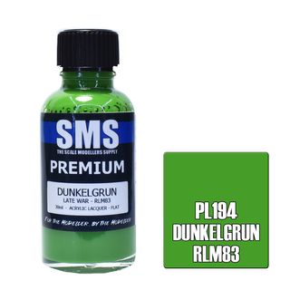 AIR BRUSH PAINT 30ML PREMIUM DUNKELGRUN RLM83  ACRYLIC LACQUER SCALE MODELLERS SUPPLY