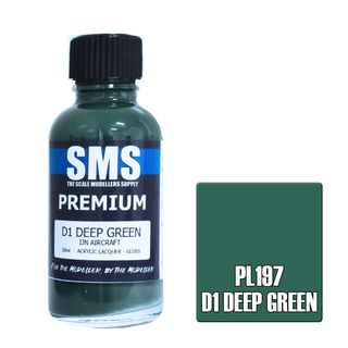 AIR BRUSH PAINT 30ML PREMIUM D1 DEEP GREEN  ACRYLIC LACQUER SCALE MODELLERS SUPPLY