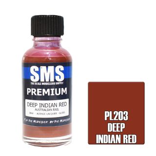 AIR BRUSH PAINT 30ML PREMIUM DEEP INDIAN RED  ACRYLIC LACQUER SCALE MODELLERS SUPPLY