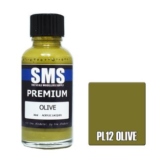 AIR BRUSH PAINT 30ML PREMIUM OLIVE  ACRYLIC LACQUER SCALE MODELLERS SUPPLY