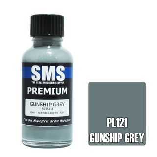 AIR BRUSH PAINT 30ML PREMIUM GUNSHIP GREY  ACRYLIC LACQUER SCALE MODELLERS SUPPLY