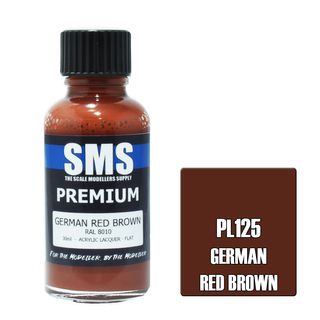 AIR BRUSH PAINT 30ML PREMIUM GERMAN RED BROWN  ACRYLIC LACQUER SCALE MODELLERS SUPPLY