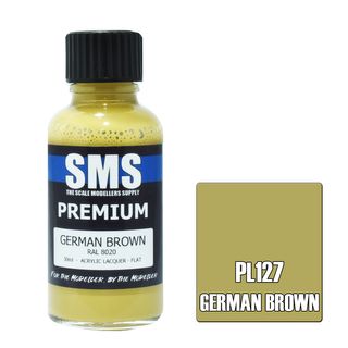 AIR BRUSH PAINT 30ML PREMIUM GERMAN BROWN  ACRYLIC LACQUER SCALE MODELLERS SUPPLY