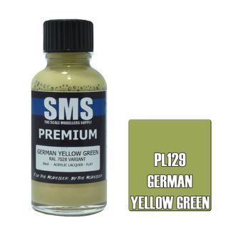 AIR BRUSH PAINT 30ML PREMIUM GERMAN YELLOW GREEN  ACRYLIC LACQUER SCALE MODELLERS SUPPLY