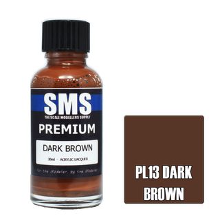 AIR BRUSH PAINT 30ML PREMIUM DARK BROWN ACRYLIC LACQUER SCALE MODELLERS SUPPLY