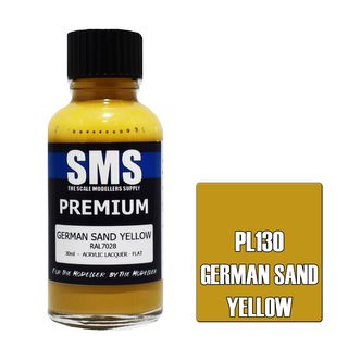 AIR BRUSH PAINT 30ML PREMIUM GERMAN SAND YELLOW  ACRYLIC LACQUER SCALE MODELLERS SUPPLY