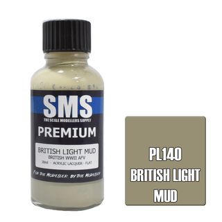 AIR BRUSH PAINT 30ML PREMIUM BRITISH LIGHT MUD  ACRYLIC LACQUER SCALE MODELLERS SUPPLY