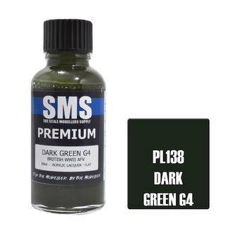 AIR BRUSH PAINT 30ML PREMIUM DARK GREEN G4 ACRYLIC LACQUER SCALE MODELLERS SUPPLY