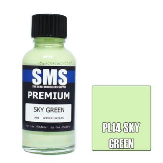 AIRBRUSH PAINT 30ML PREMIUM SKY GREEN  ACRYLIC LACQUER SCALE MODELLERS SUPPLY