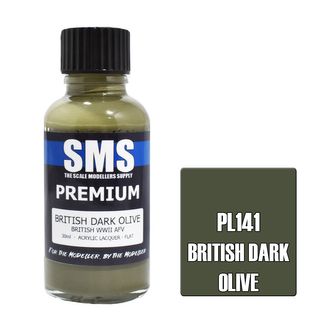 AIR BRUSH PAINT 30ML PREMIUM BRITISH DARK OLIVE  ACRYLIC LACQUER SCALE MODELLERS SUPPLY