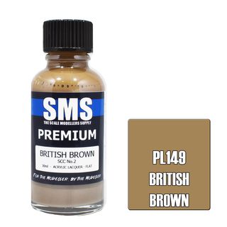 AIR BRUSH PAINT 30ML PREMIUM BRITISH BROWN SCC NO.2  ACRYLIC LACQUER SCALE MODELLERS SUPPLY