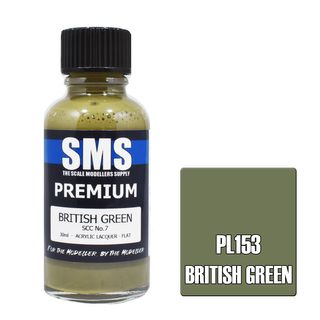 AIR BRUSH PAINT 30ML PREMIUM BRITISH GREEN SCC NO.7   ACRYLIC LACQUER SCALE MODELLERS SUPPLY