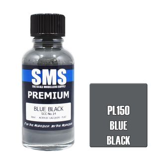 AIR BRUSH PAINT 30ML PREMIUM BLUE BLACK SCC NO.14  ACRYLIC LACQUER SCALE MODELLERS SUPPLY