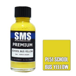 AIRBRUSH PAINT 30ML PREMIUM SCHOOL BUS YELLOW ACRYLIC LACQUER SCALE MODELLERS SUPPLY