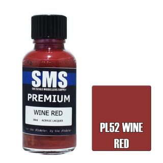 AIRBRUSH PAINT 30ML PREMIUM WINE RED  ACRYLIC LACQUER SCALE MODELLERS SUPPLY
