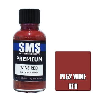 AIR BRUSH PAINT 30ML PREMIUM WINE RED  ACRYLIC LACQUER SCALE MODELLERS SUPPLY