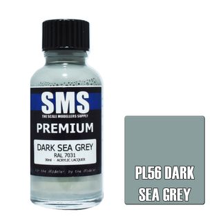 AIR BRUSH PAINT 30ML PREMIUM DARK SEA GREY  ACRYLIC LACQUER SCALE MODELLERS SUPPLY