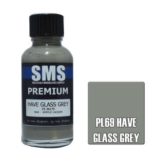 AIR BRUSH PAINT 30ML PREMIUM HAVE GLASS GREY  ACRYLIC LACQUER SCALE MODELLERS SUPPLY