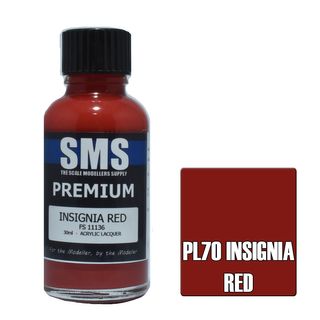 AIR BRUSH PAINT 30ML PREMIUM INSIGNIA RED ACRYLIC LACQUER SCALE MODELLERS SUPPLY
