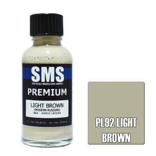 AIR BRUSH PAINT 30ML PREMIUM LIGHT BROWN ACRYLIC LACQUER SCALE MODELLERS SUPPLY