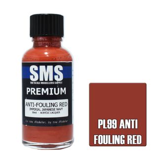 AIRBRUSH PAINT 30ML PREMIUM ANTI FOULING RED ACRYLIC LACQUER SCALE MODELLERS SUPPLY