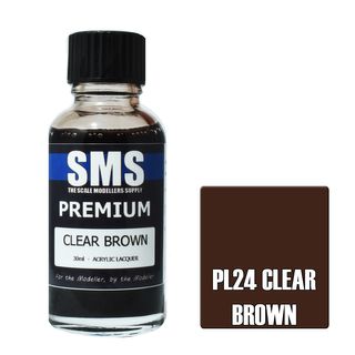 AIRBRUSH PAINT 30ML PREMIUM CLEAR BROWN ACRYLIC LACQUER SCALE MODELLERS SUPPLY