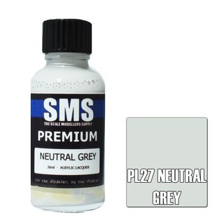 AIRBRUSH PAINT 30ML PREMIUM NEUTRAL GREY ACRYLIC LACQUER SCALE MODELLERS SUPPLY