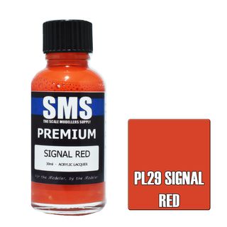AIR BRUSH PAINT 30ML PREMIUM SIGNAL RED  ACRYLIC LACQUER SCALE MODELLERS SUPPLY