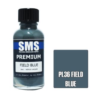 AIR BRUSH PAINT 30ML PREMIUM FIELD BLUE  ACRYLIC LACQUER SCALE MODELLERS SUPPLY
