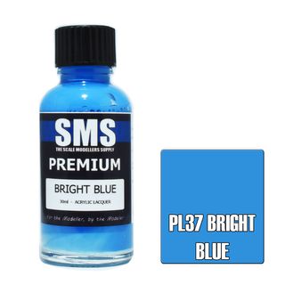 AIR BRUSH PAINT 30ML PREMIUM BRIGHT BLUE ACRYLIC LACQUER SCALE MODELLERS SUPPLY