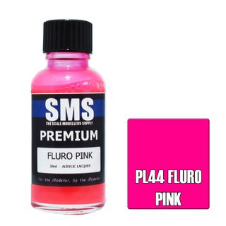 AIR BRUSH PAINT 30ML PREMIUM FLURO PINK ACRYLIC LACQUER SCALE MODELLERS SUPPLY