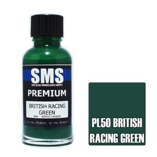 AIRBRUSH PAINT 30ML PREMIUM BRITISH RACING GREEN ACRYLIC LACQUER SCALE MODELLERS SUPPLY