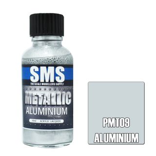 AIR BRUSH PAINT 30ML METALLIC ALUMINIUM  ACRYLIC LACQUER SCALE MODELLERS SUPPLY