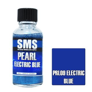 AIRBRUSH PAINT 30ML PEARL ELECTRIC BLUE ACRYLIC LACQUER SCALE MODELLERS SUPPLY