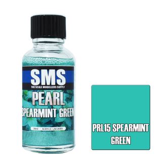 AIRBRUSH PAINT 30ML PEARL SPEARMINT GREEN ACRYLIC LACQUER SCALE MODELLERS SUPPLY
