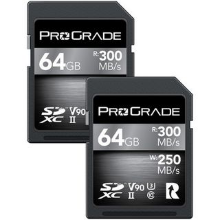 PROGRADE DIGITAL SDXC COBALT UHS-II 64GB R300MB/S W250MB/S V90 2PK