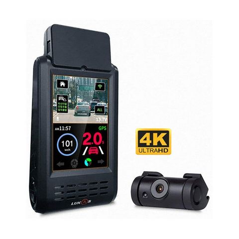 LUKAS DASHCAM 2CH 4K 2160+1080 LCD+WIFI+GPS+ADAS+128G