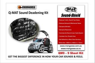 MONGOOSE Q-MAT BULK PACK SOUND DEADENING 9 SHEETS