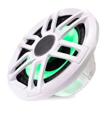 FUSION 6.5" MARINE SPEAKERS PAIR 200W XS SERIES SPORTS WHITE WITH RGB LED LIGHTING