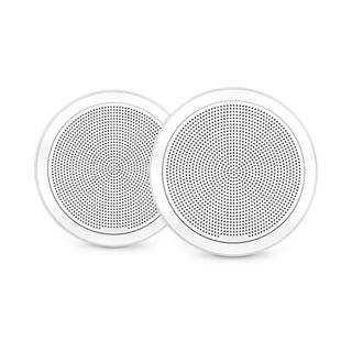 FUSION 6.5" 120-WATT ROUND WHITE FLUSH MOUNT MARINE SPEAKERS