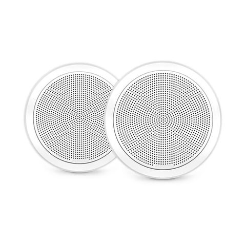 FUSION 6.5" 120-WATT ROUND WHITE FLUSH MOUNT MARINE SPEAKERS