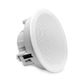 FUSION 6.5" 120-WATT ROUND WHITE FLUSH MOUNT MARINE SPEAKERS