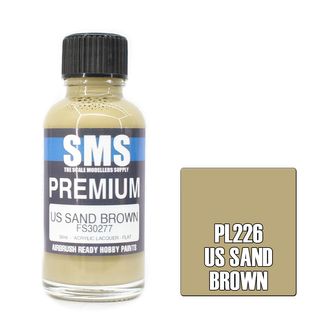AIRBRUSH PAINT 30ML PREMIUM US SAND BROWN ACRYLIC LACQUER SCALE MODELLERS SUPPLY