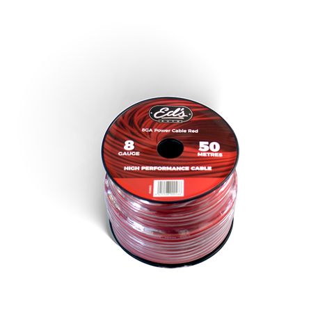 EDS 8 GAUGE 8.35MM2 CCA POWER CABLE MATT FLEXIBLE FROSTED 50 METRES