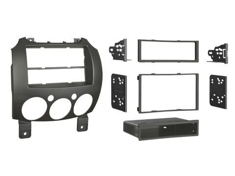 FITTING KIT MAZDA 2 , DEMIO 2007 - 2014 DIN & DOUBLE DIN (BLACK)