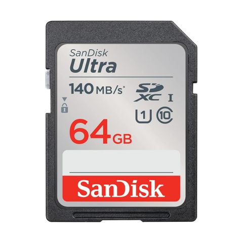 SANDISK ULTRA SDHC 64GB UP TO 140MB/S SD CARD CLASS 10