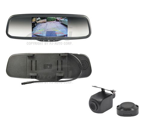 AVS 5" AHD CLIP ON REAR VIEW MIRROR WITH AI REVERSE CAMERA