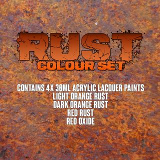 AIRBRUSH PAINT RUST COLOUR SET SMS